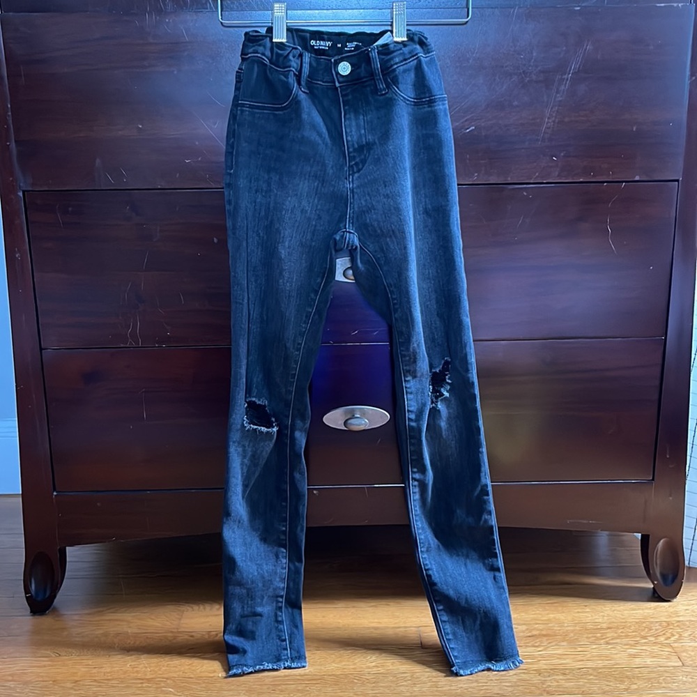 Black Old Navy girls ballerina jeggings, Size 14 EUC